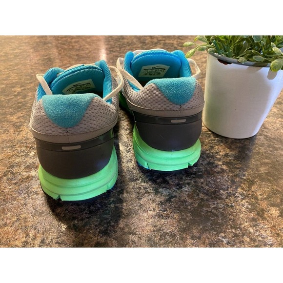Womens Nike Running Shoes Lunarfly 2 Gray Turquoise Yellow - Picture 6 of 8
